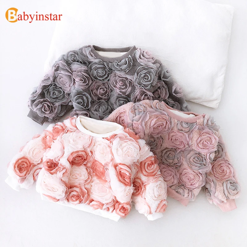 Детская толстовка Babyinstar Весенняя сетчатая с цветочным принтом для маленьких