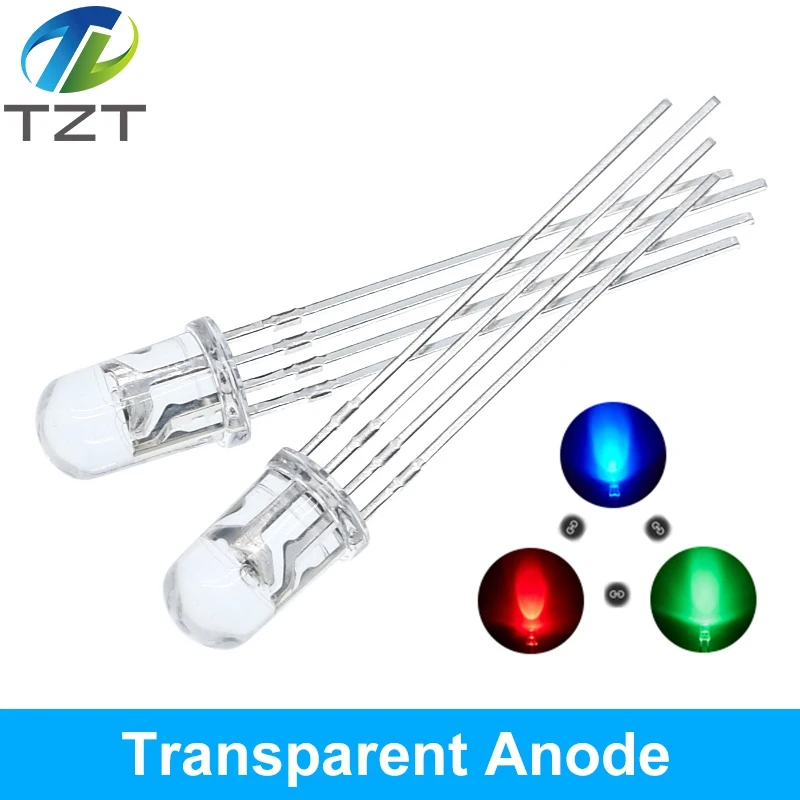 10 шт 5 мм RGB светодиодный общий анод/общий анод Tri Цвет излучающие диоды f5