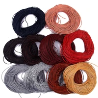 5 meterslot 1 5 3mm 2021 new 10 color genuine cow leather round thong cord diy bracelet findings rope string for jewelry making