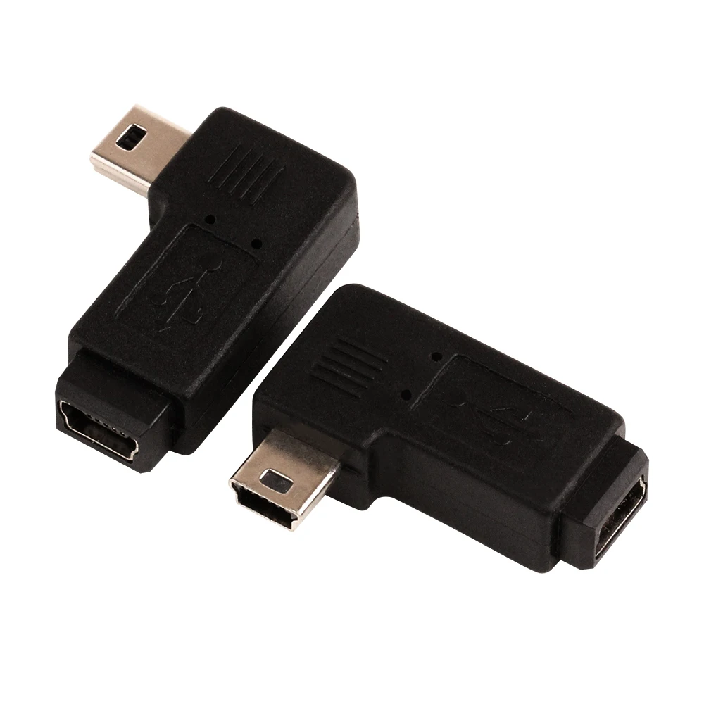 

ZJT19 Mini 5pin Uusb Male to Mini 5pin Usb Female Adapter 90 Degree Turn Right Mini Usb 5pin Male Plug to Female Connector