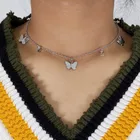 Seblasy звезда серебряного цвета цепь с плетением бабочка, ожерелья, висячие серьги для женщин, высококачественные модные ювелирные изделия DIY