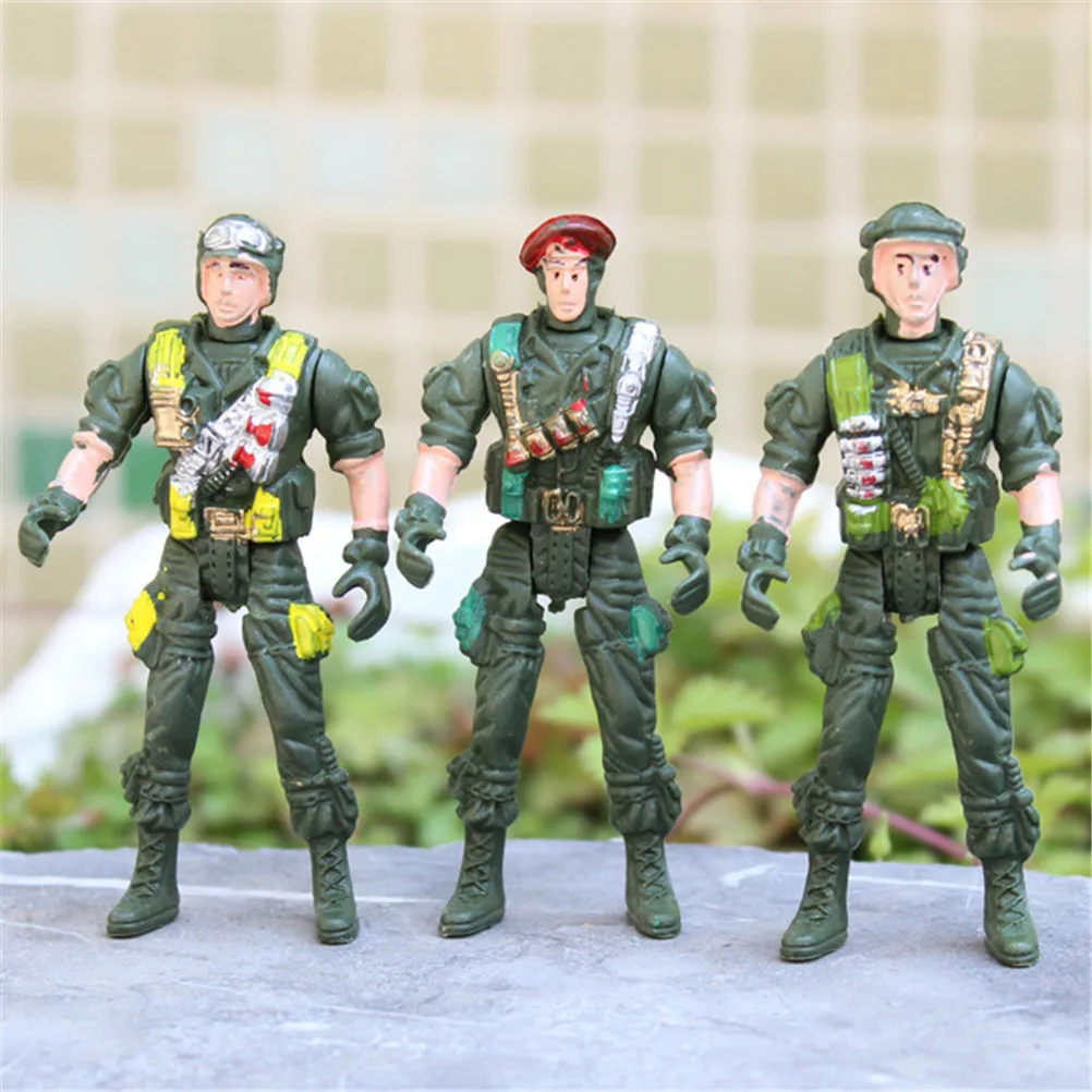 

9cm Mobility Soldier Toys Military Sandbox Model Playset Special Force Action Figures Kids Toys Plastic Soldier Men Randomly
