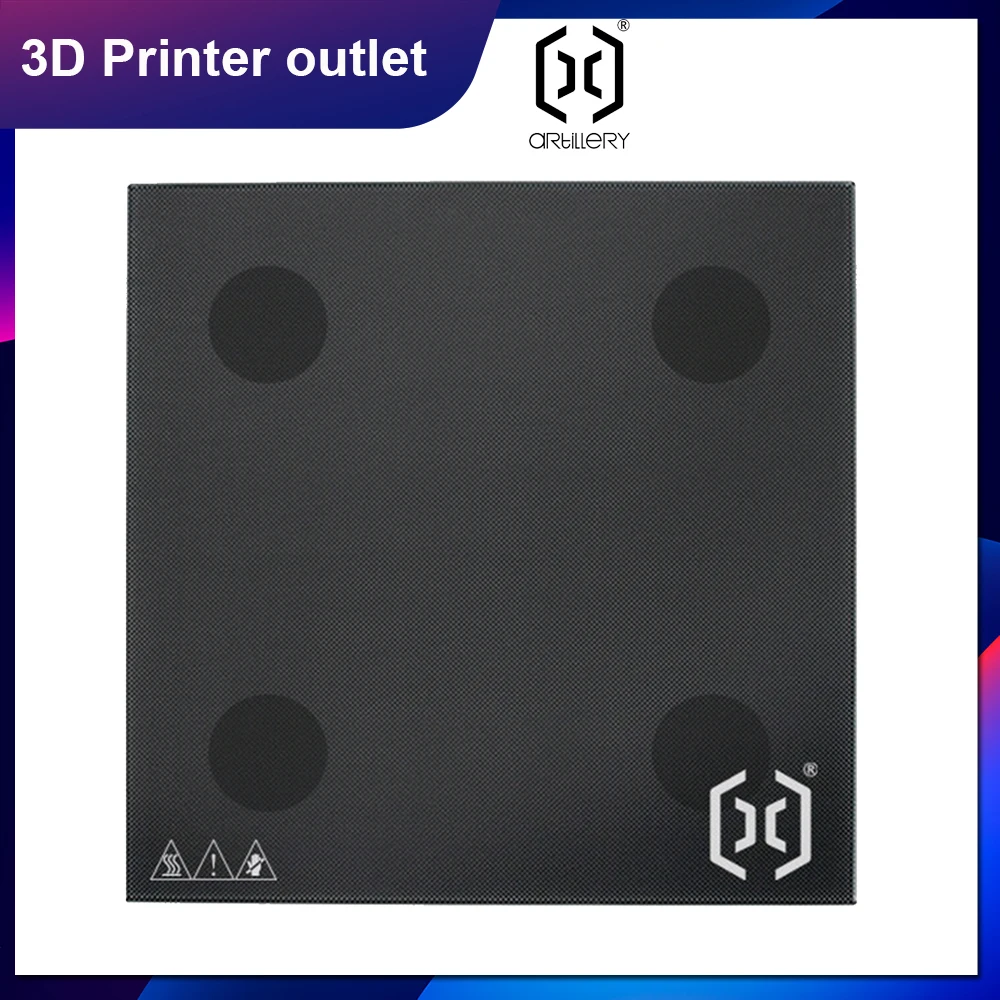 Стеклянная платформа для 3D принтера Artillery из углеродного силикона и хрустального