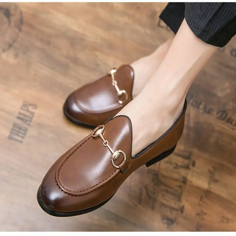 

Summer hot sale PU round head metal buckle decoration low-cut soft sole one-step hair stylist all-match casual shoes YX166
