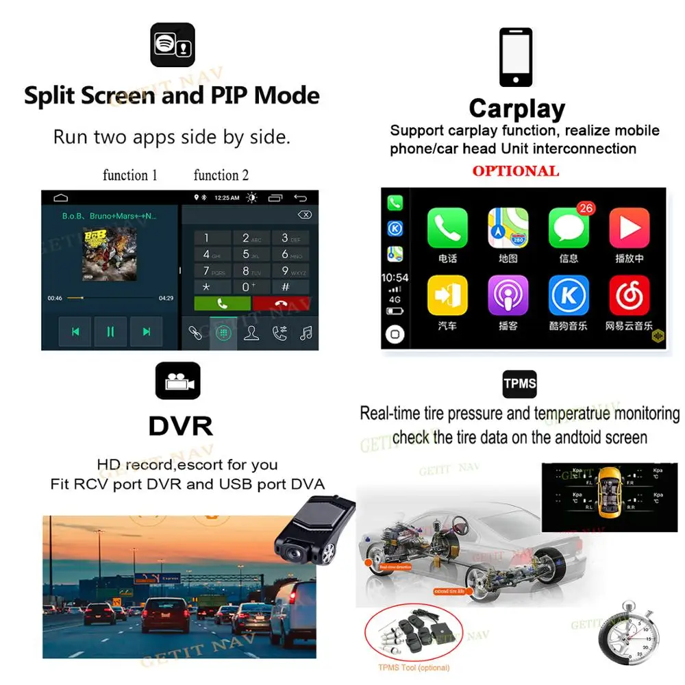 Автомагнитола 2 din с dvd и gps навигацией мультимедийная стерео система на Android 10 для
