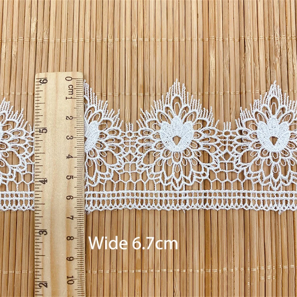 Растворимая в воде кружевная отделка сделай сам черная/белая ракушка юбка стиле