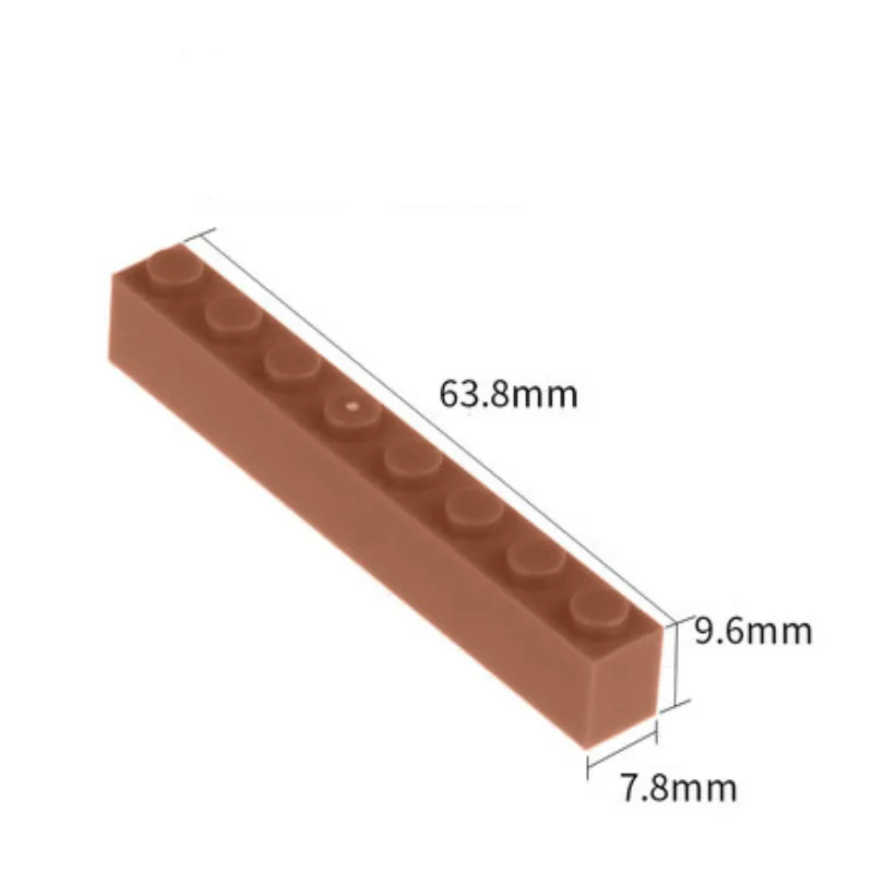 DIY строительные блоки толстые фигурки кирпичи 1x8 точек 150 шт./лот 8 видов цветов