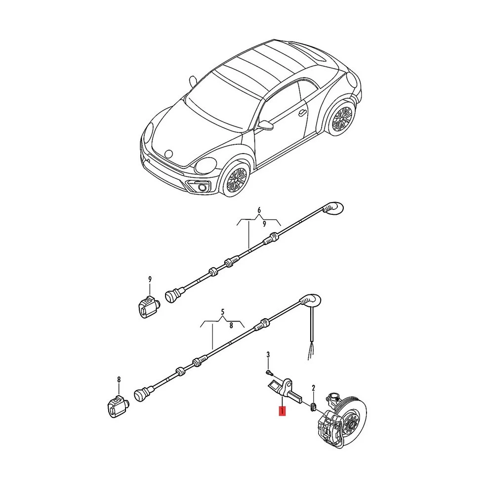 

ABS wheel speed sensor for vehicle rear left and right 16 for Tiguan For golf A3 S3 Q3 For cc Yeti ateca Leon wht003855a