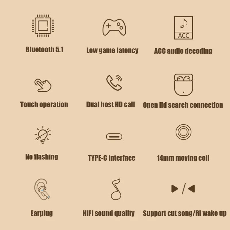 

M01 TWS Bluetooth headset 5.1 Binaural Touch True Wireless Stereo Low Latency and Long Standby Gaming Gaming Headset