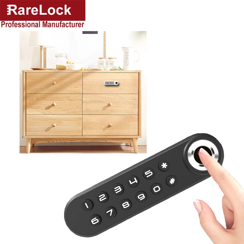 

Smart Fingerprint Lock Password Cabinet Drawer Lock 2 Ways Open for Home Hotel Office School Rarelock MMS616 c