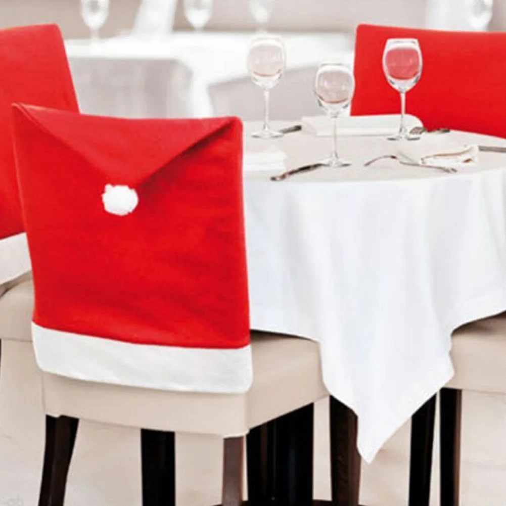 

6pcs Set Christmas Chair Seat Cover Home Table Chair Covers Christmas Holiday Hotel Decoration Cover Dropshipping