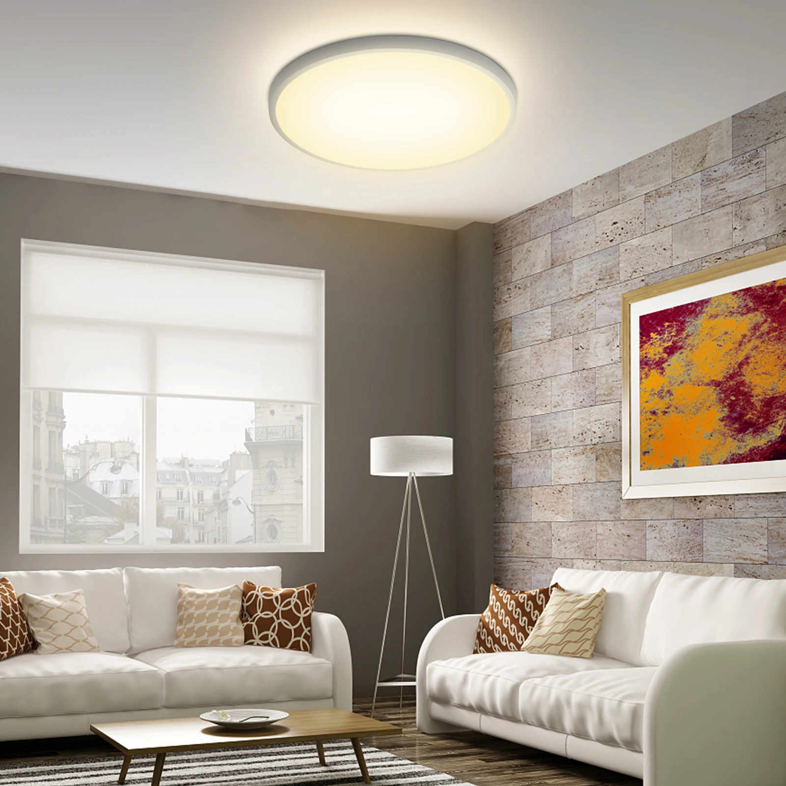 

2021 LEDs Ceiling Light Flush Mounting 24W 28W 38W 48W 4320lm Round Ceiling Lamp for Kitchen Bedroom Hallway Warm / White Light