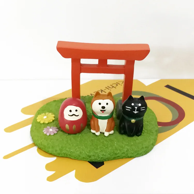 

Kawaii Miniature Animals Dog Cat Figurine Resin Craft Fairy Garden Ornaments Home Desk Decoration Accessories Modern Doll Decor