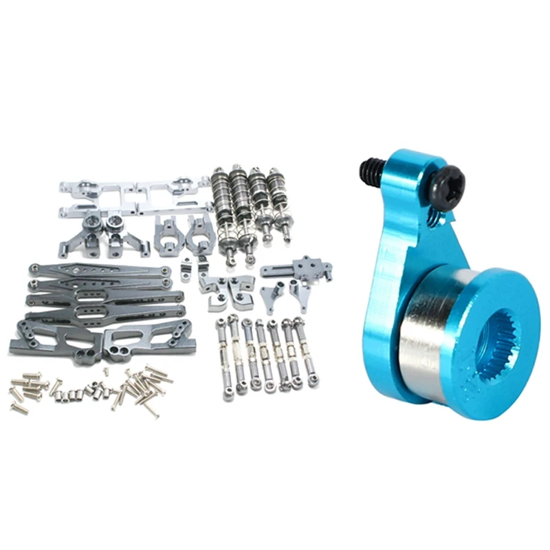 

2 Set RC Car Part: 1 Pcs 25T RC Car Steering Servo Arm Buffer Horn & 1 Set 12428 Upgrade Accessories Kit