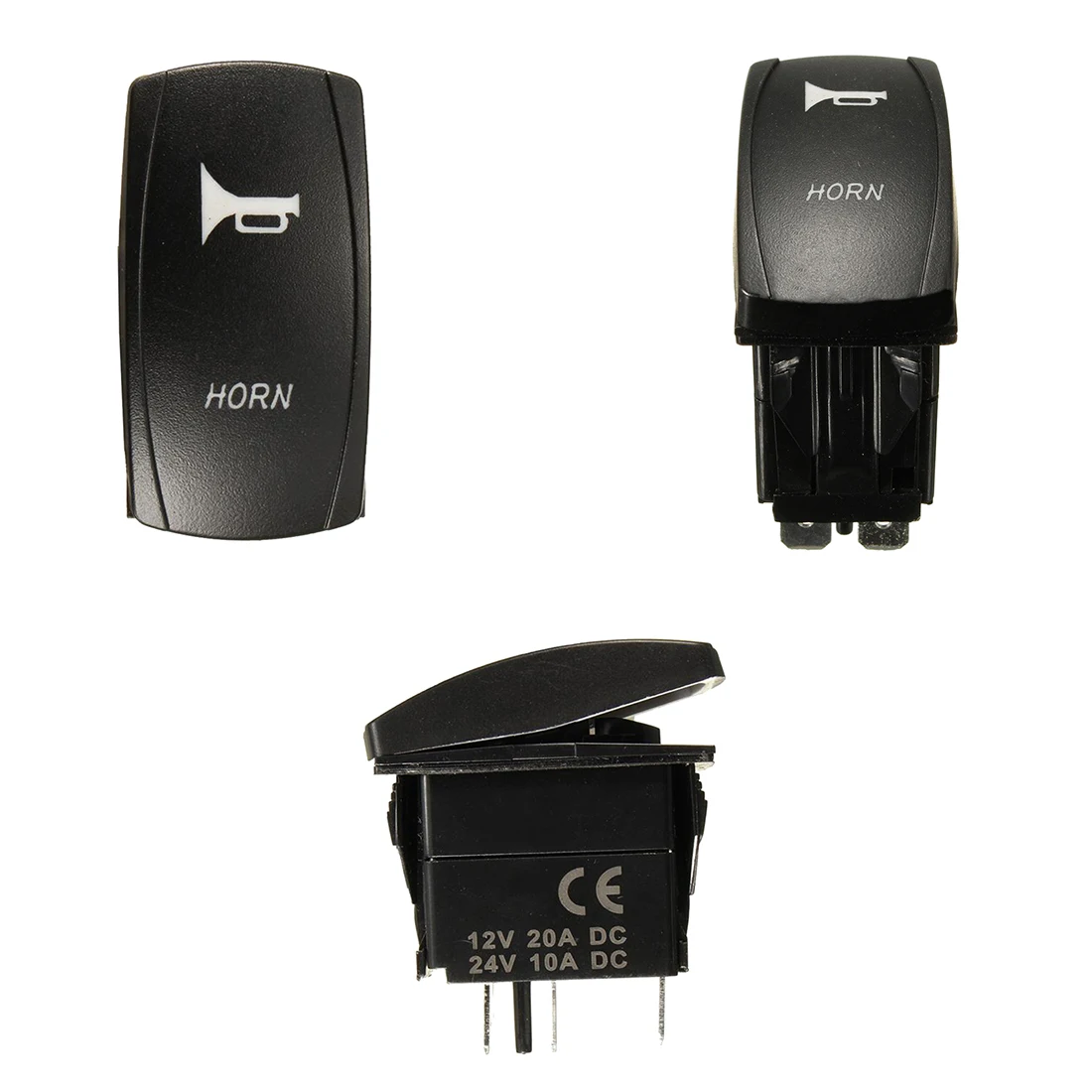 

Momentary Car Boat Marine LED Light Horn Bell Laser Rocker Switch 12V 24V