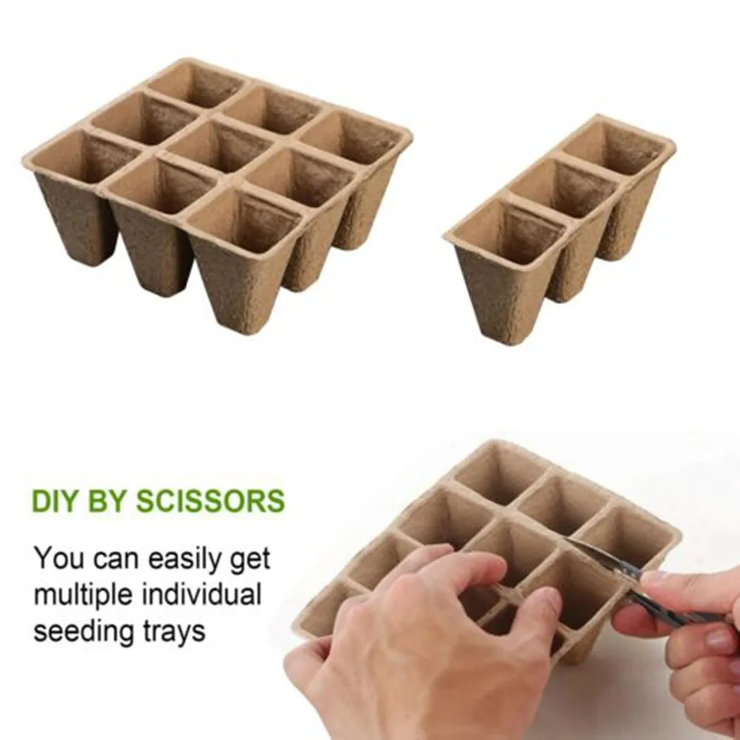 

12 Grid Plants Nursery Paper Pots For Cultivating Various Of Plants Paper Pulp