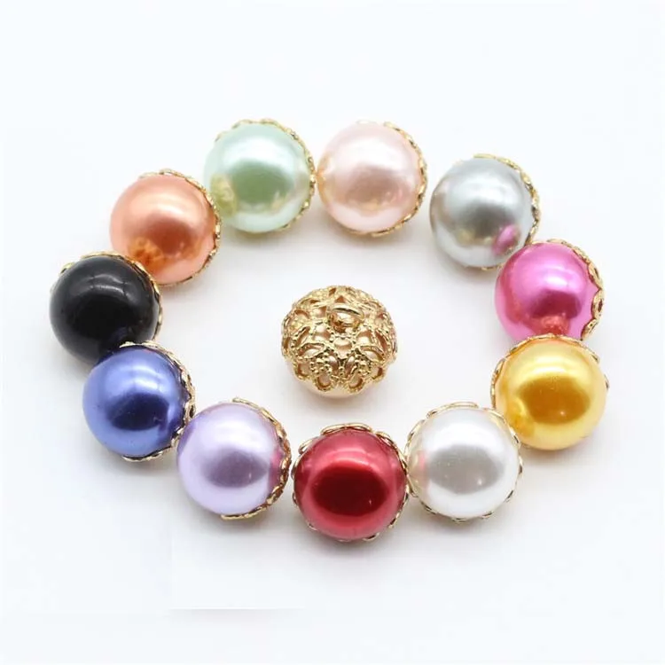 

6Pcs/lot 11mm Colorful Pearl Buttons Women's Shirts Knitwear Cardigans Cheongsam Sweater Buttons Decorative Buttons C176
