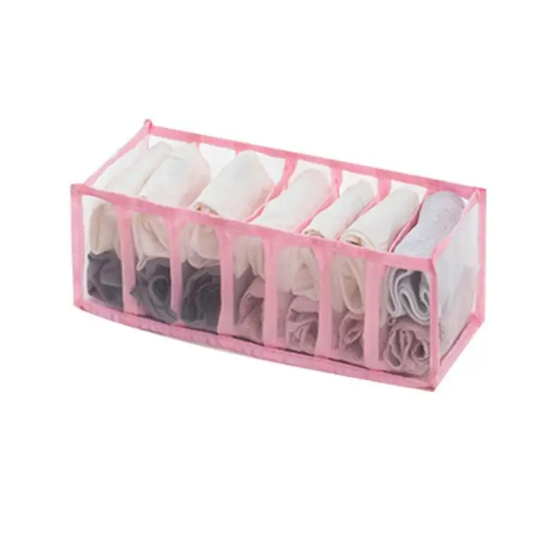 

Underwear storage box household mesh underwear finishing box closet storage compartment bra box three-piece drawer type