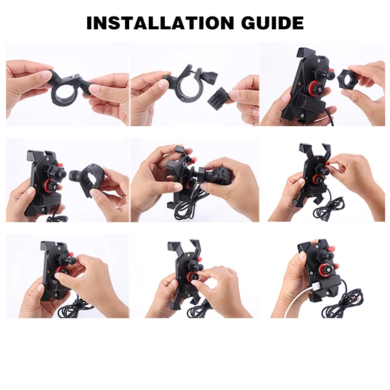 MOTOWOLF Motorcycle Phone Holder Usb Charging Charger Support Telephone Moto Quad Lock For Kawasaki Yamaha Suzuki Honda BMW KTM |