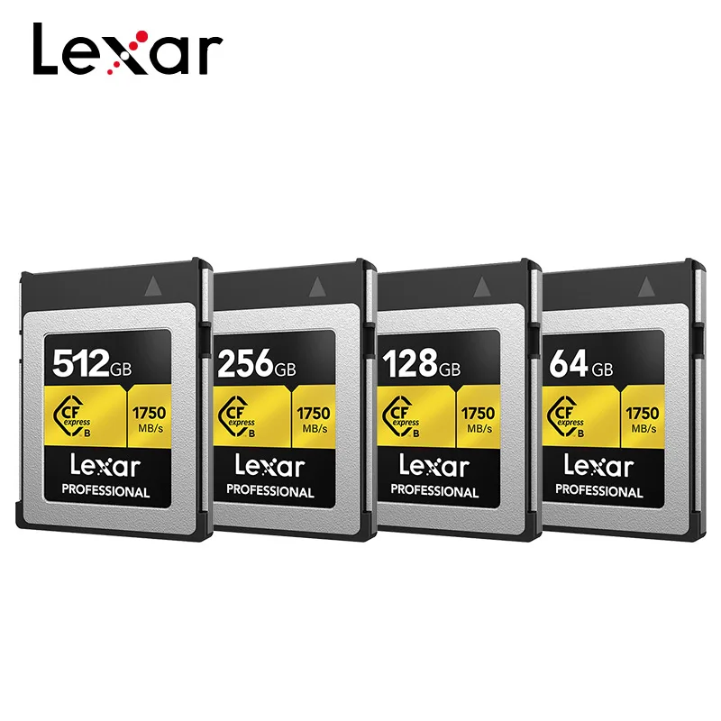 

Lexar Professional CFexpress Type B Card up to 1750MB/s RAW 4K video 64GB 128GB 256GB PCIe Gen3x2 CF Card For Professional Users