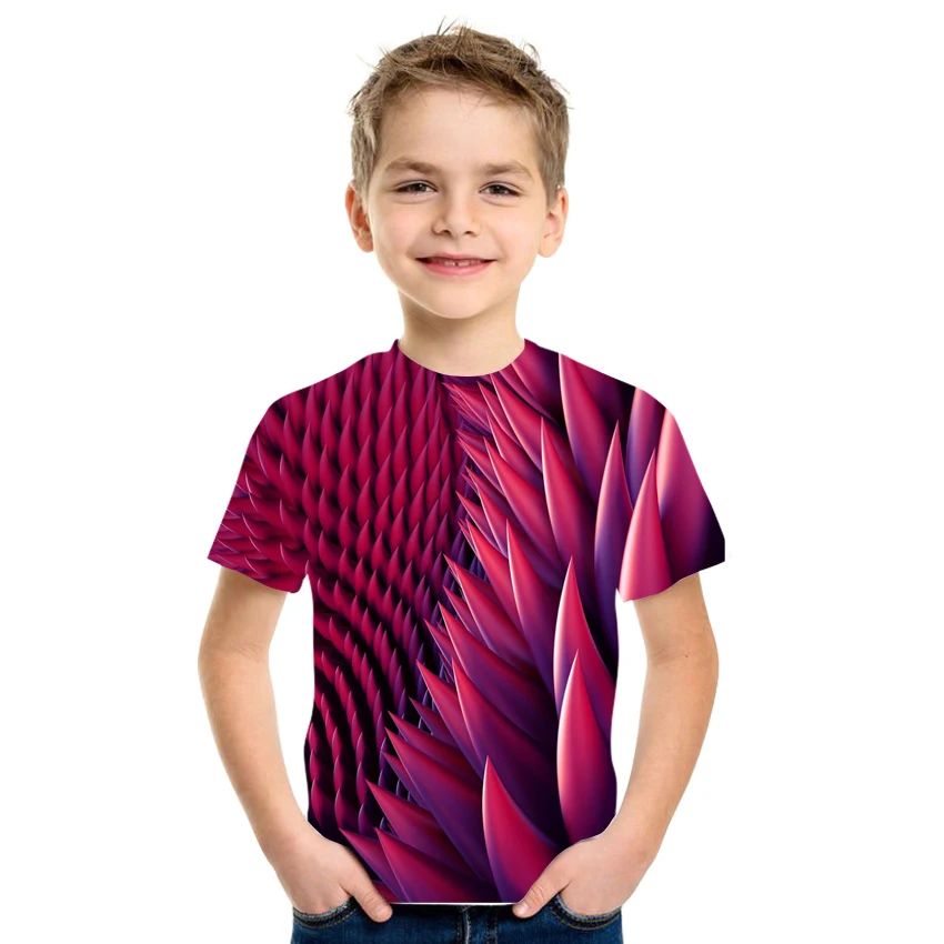 

Abstract T-Shirt Kids Boys Girls Tshirt 3D Printed Harajuku Style T Shirt Three-Dimensional Boy Fashion Tee Clothes