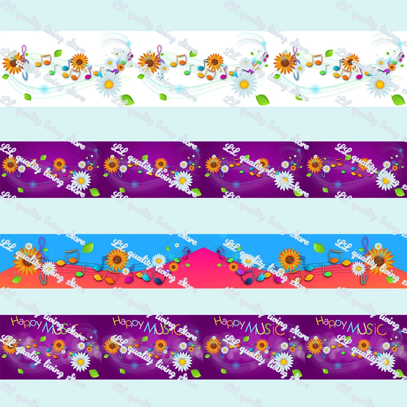 

Sun flowe printed grosgrain ribbon 22mm 25mm 38mm Gift Bow Craft Wedding Party Supplies Silk Sewing Accessories Fabric 50 yards