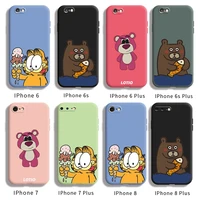 for iphone 6 6s plus 6s plus 7 7 plus 8 8 plus case with cartoon animal pattern back cover anti falling silica gel casing