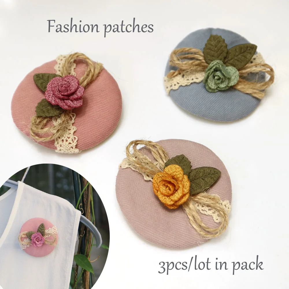 3pcs/lot diy fashion flower patches for clothing 3D floral parche appliques parches bordados para ropa | Дом и сад