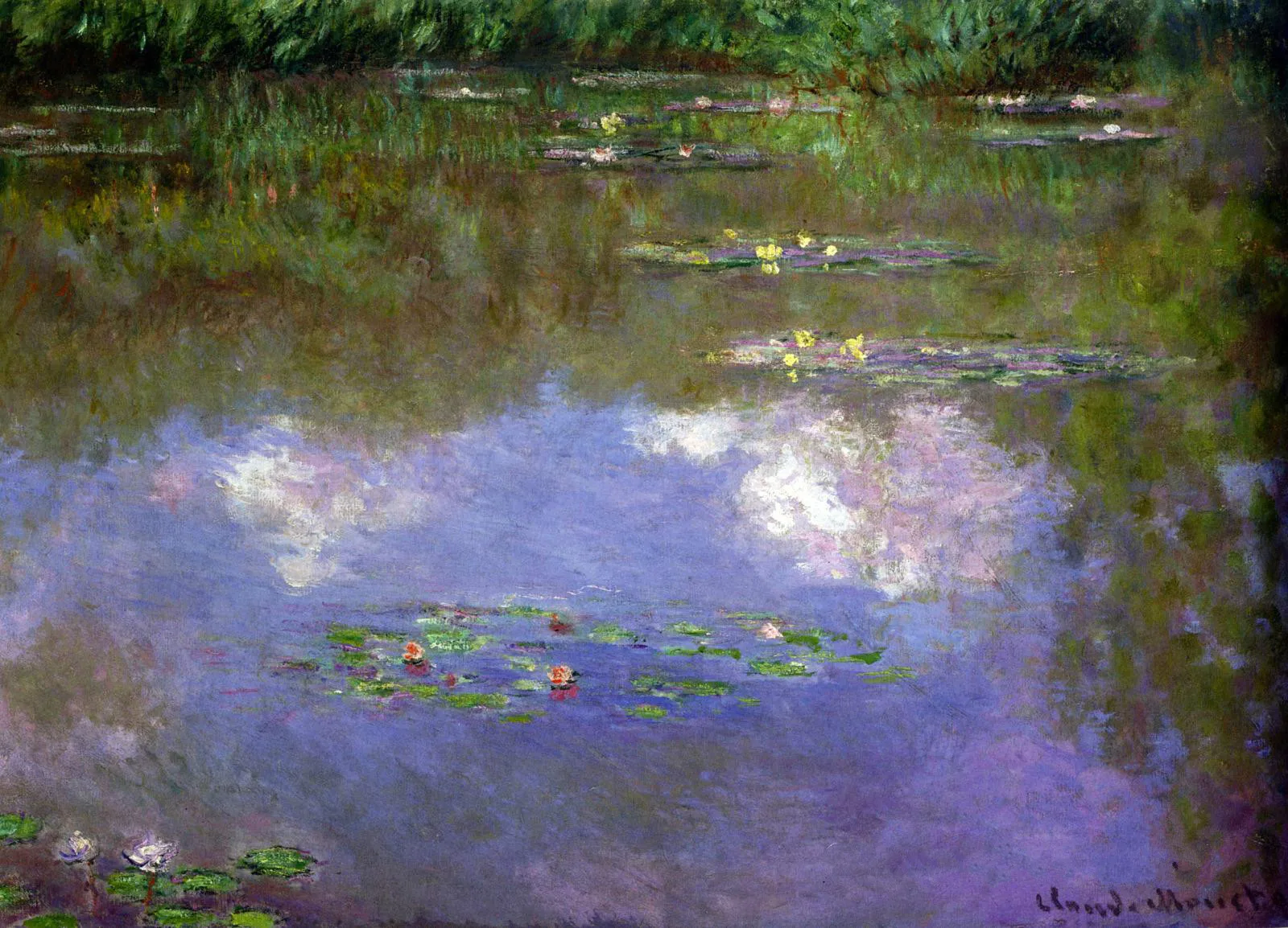 

Landscape painting Impressionist Water Lilies The Clouds Claude Monet High quality Hand painted