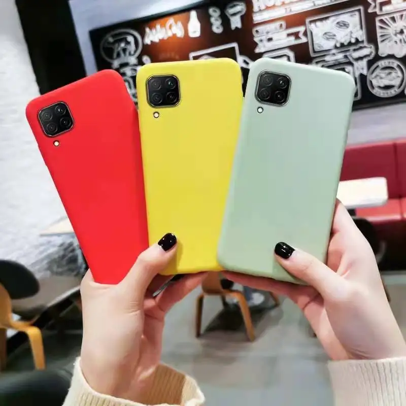 Матовый чехол из силикона и ТПУ для Samsung Galaxy A12 A22 A32 A42 A52 A72 A82 M62 M32 M21 M21S M31 M52 - купить