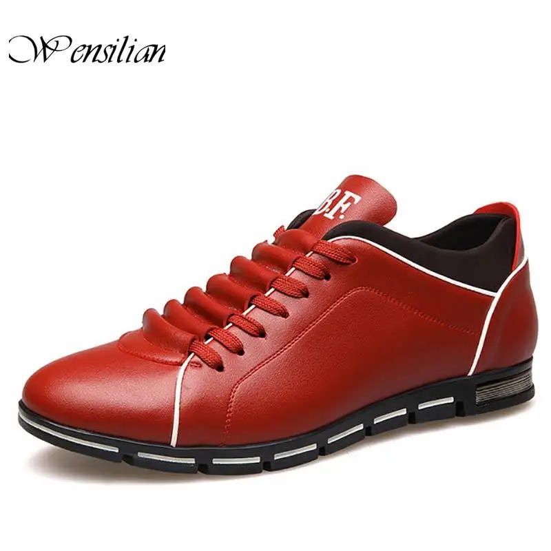 Туфли мужские кожаные на шнуровке удобные лоферы повседневная обувь для