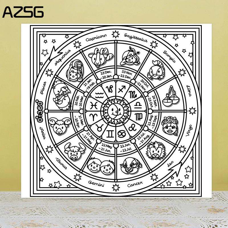 AZSG мультфильм милый поворотный круг прозрачные штампы/уплотнения для DIY