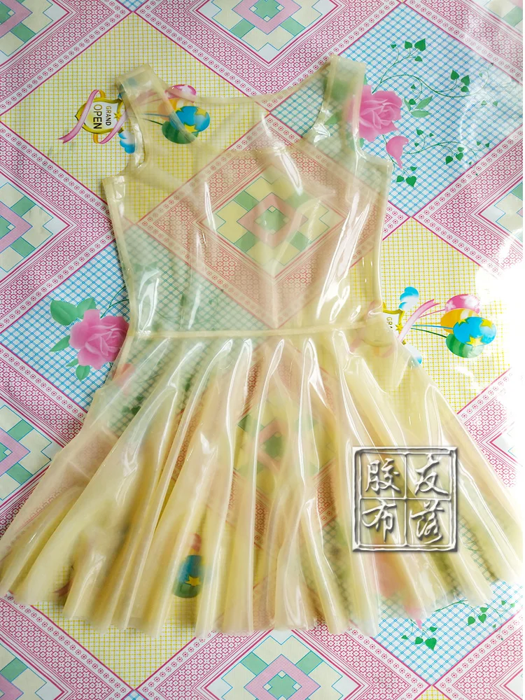 

Женское латексное платье, летнее латексное платье без рукавов, изготовленное на заказ