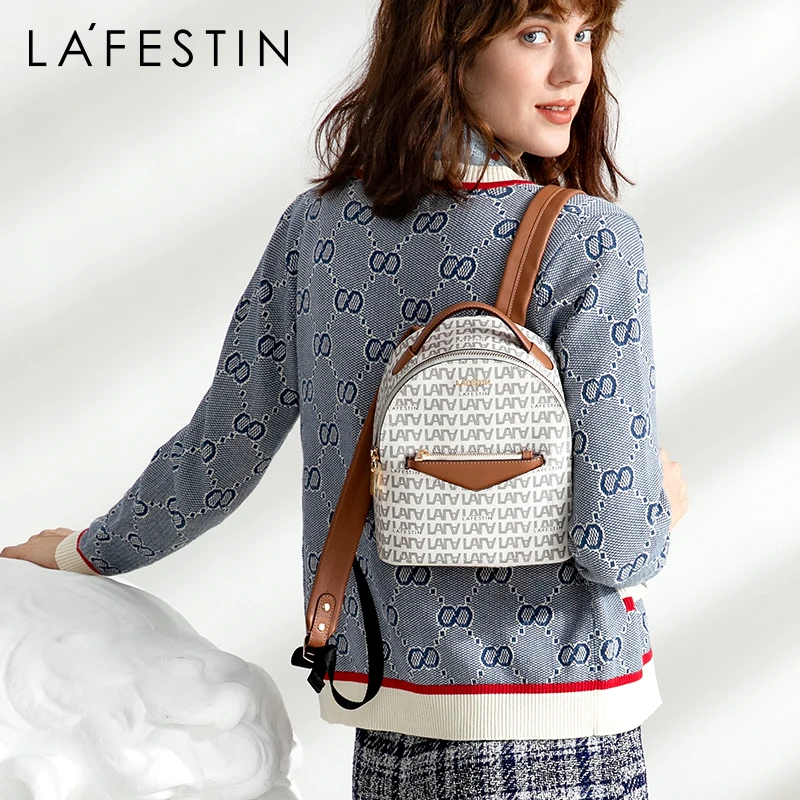 LAFESTIN Брендовая женская сумка 2019 осень новый модный рюкзак красивая двойная через