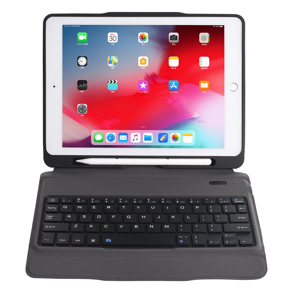 Чехол из ТПУ для iPad 6th 2018 9 7 со съемной клавиатурой с подставкой карандашом