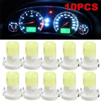 10pcs white t3 neo wedge led light bulb cluster instrument dash climate base lamp vehicle car replacement accessories universal