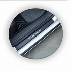 4 шт. виниловая наклейка из углеродного волокна, Накладка на порог автомобиля для Hyundai solaris tucson, автозапчасти, аксессуары