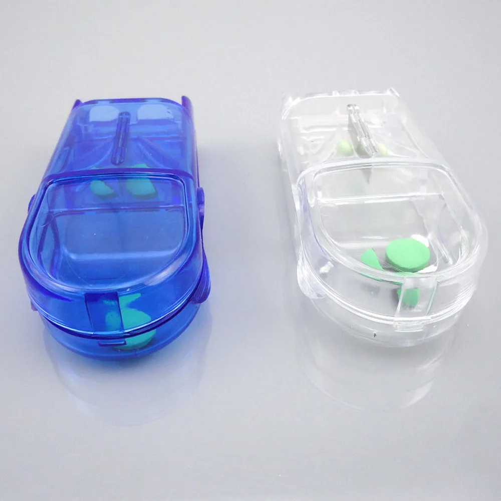 Storage Boxes Pill Caplets Medicine Dose Tablet Organizer Box Cutter Splitter Divide Compartment Plastic | Дом и сад