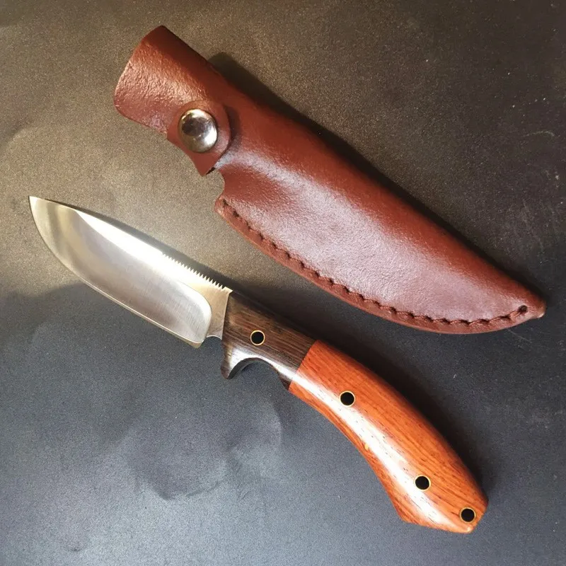 

Нож пилообразный из стали 9Cr18Mov, тактический, жесткий, прямой, фиксированный, из черного дерева, для выживания, охотничий нож
