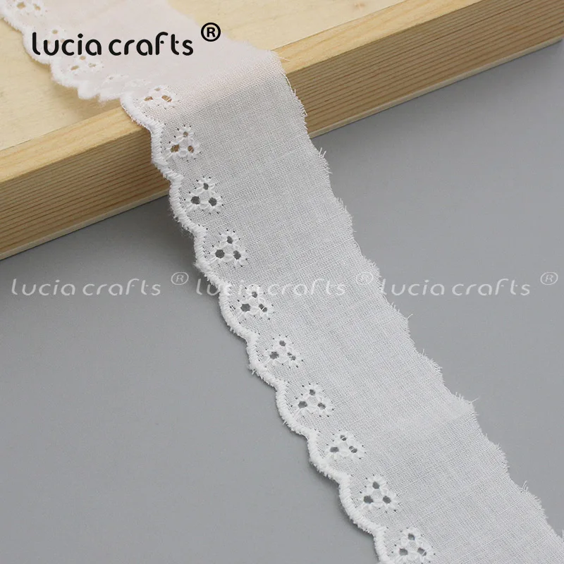 Lucia Craft 2 ярдов/партия белые кружевные ленты разных размеров материал ручной