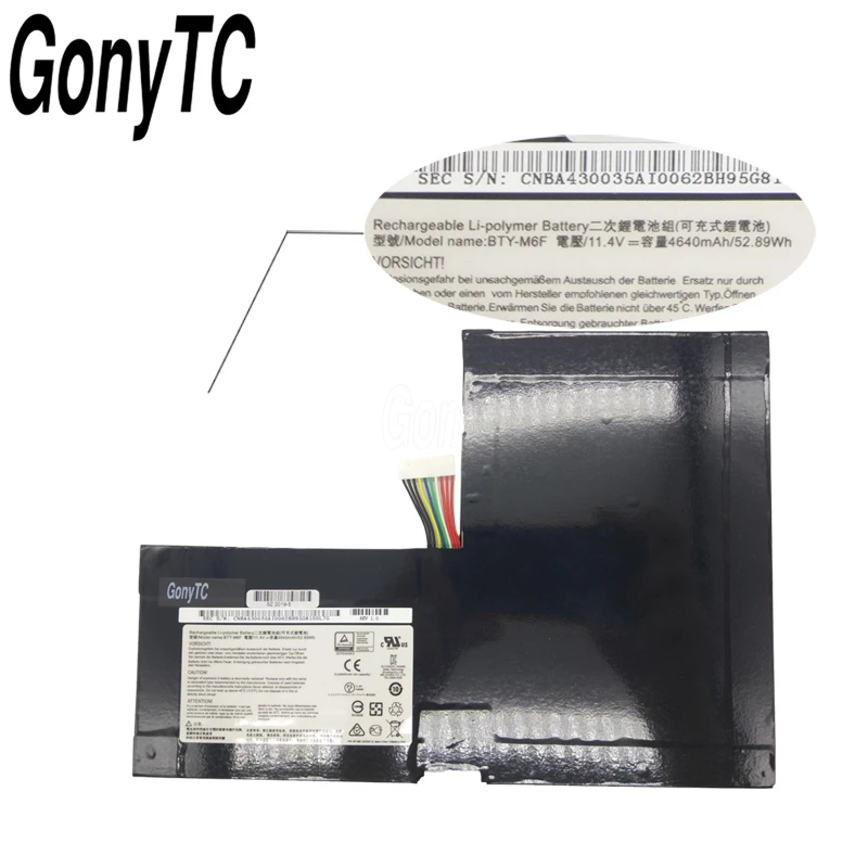 GONYTC BTY M6F оригинальная батарея для ноутбука MSI GS60 MS 16H2 2PL 6QE 2QE 2PE 2QC 2QD 6QC 257XCN Series 11 4 V