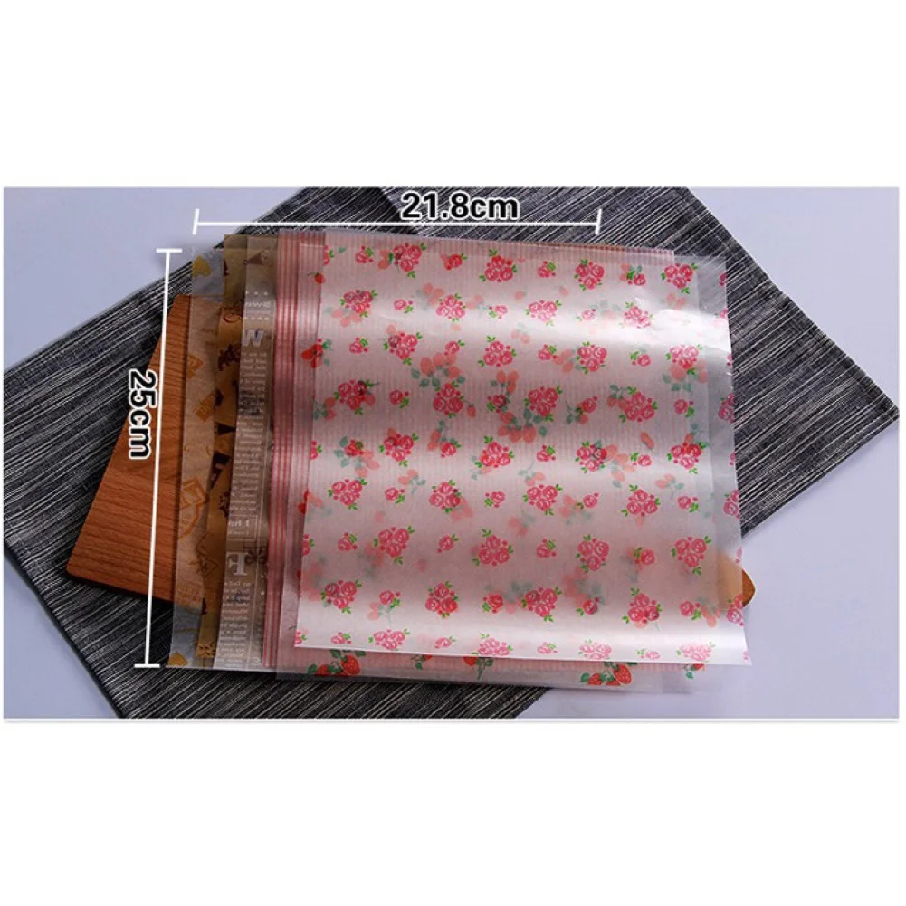 

50Sheets/Box Clear Print Greaseproof Non Stick Food Packaging Wax Paper Cooking Baking Wrap Kitchen Baking & Pastry Tools