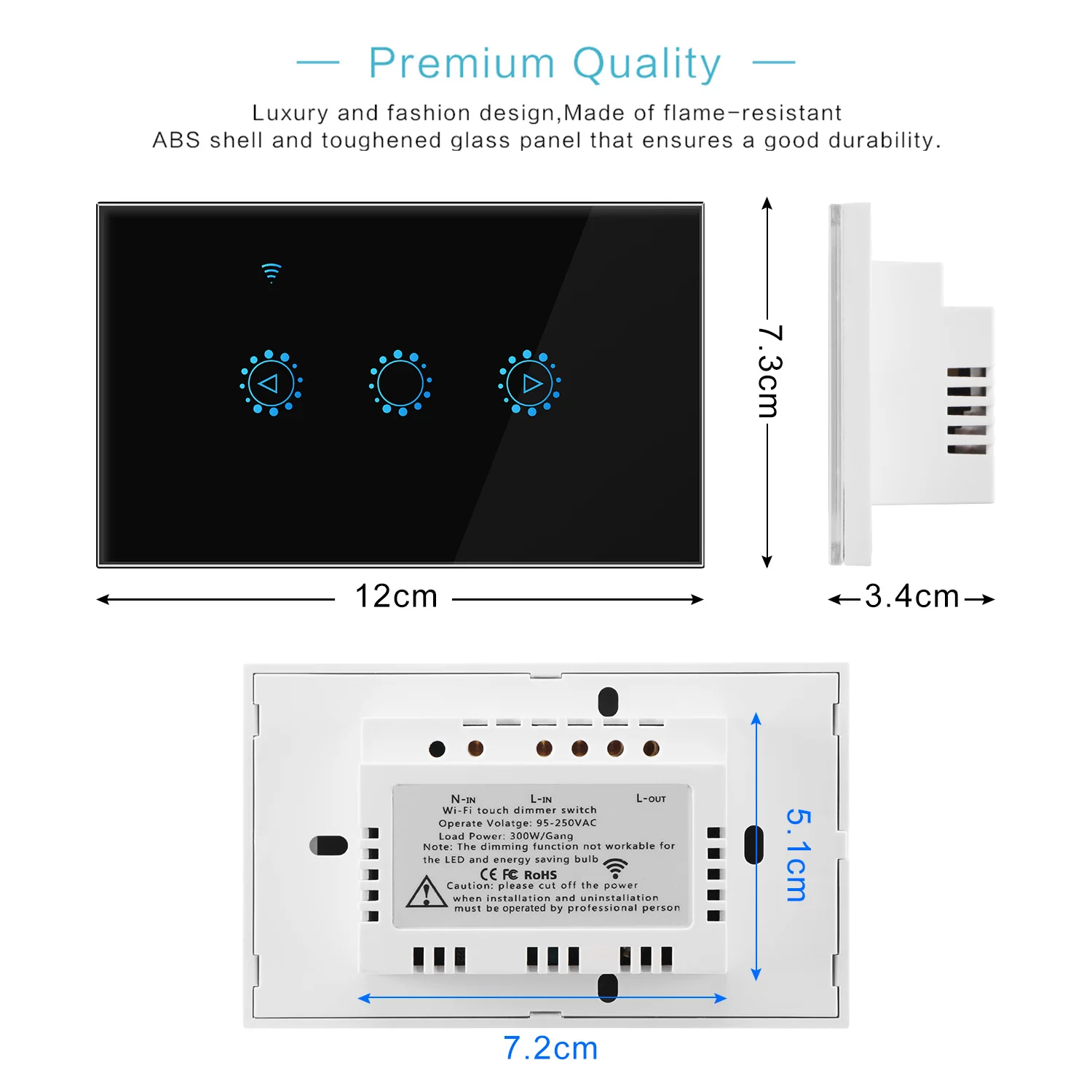 Wi-Fi, светодиодный диммер переключатель 220V 110V затемнения Панель коммутатор, связанный с голос Управление от Alexa Google Home диммер для Светодиодный ламп