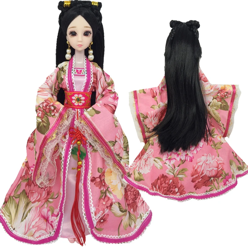 Розовый древний костюм платье для куклы Барби игрушки детей 1:6 одежда косплея