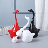 creative swan shape toilet brush and holder set to clean bathroom toilet accessories bathroom cleaning products toilet brush