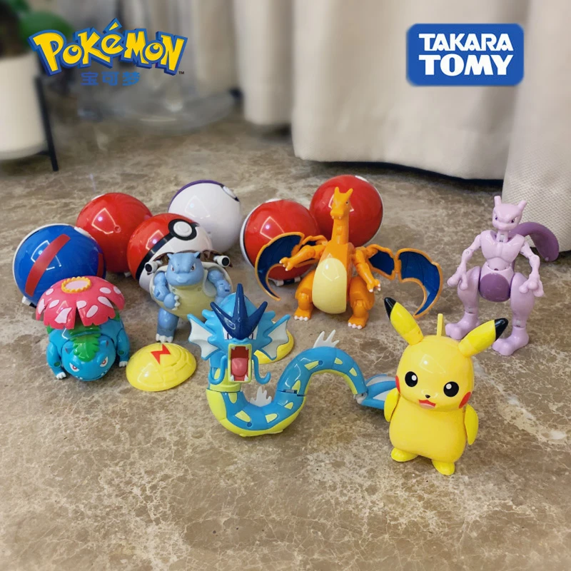 TAKARA TOMY Pokemon Pikachu Poke деформационный шар фигурка героя Mewtwo Charizard Bulbasaur Blastoise Gyarados