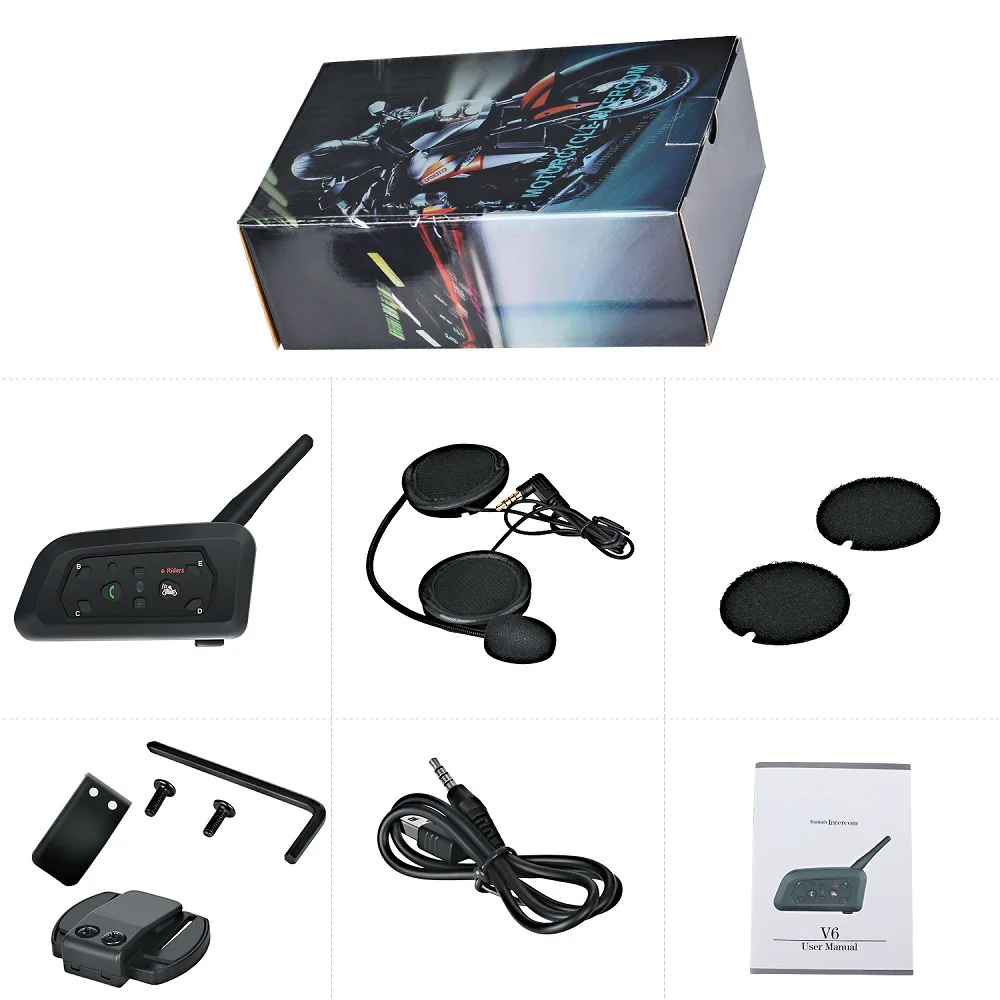 Vnetphone мотоциклетный шлем гарнитура портативный приемопередатчик Bluetooth IP65 1200m 120h