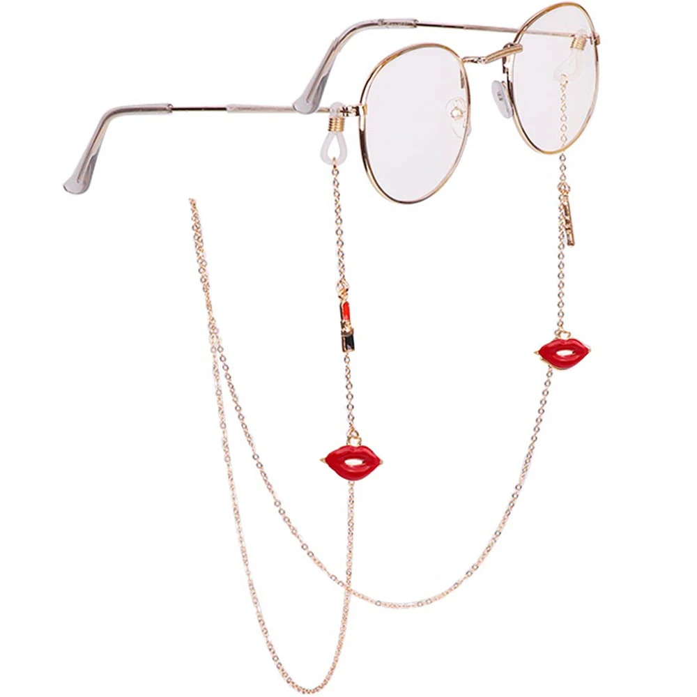 1 шт. цепочка для очков чтения помады губы солнцезащитные очки держатель шейный