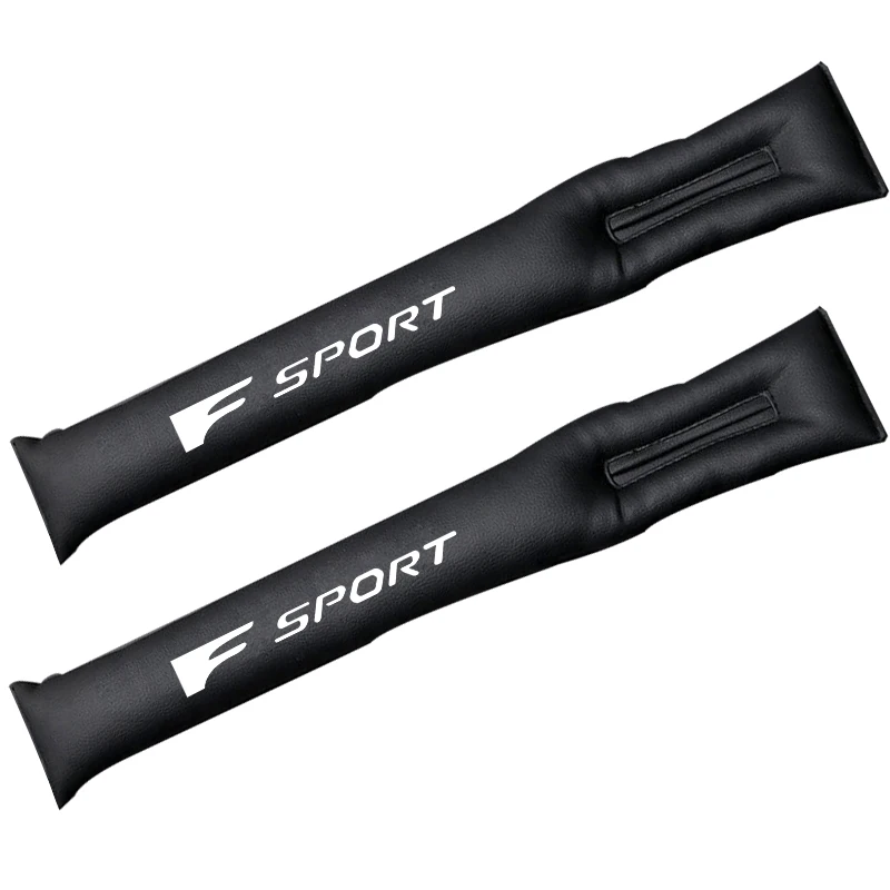 White 2PCS 2 шт. логотип F Спорт для Lexus автокресло зазор штекер авто сиденье подушки щелевая зазор наполнители - Color Name: White 2PCS