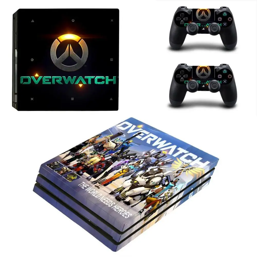 PS4 Pro sticker s Overwatch Play station 4 Skin OW наклейки Pegatinas для playstation консоли и контроллера| |